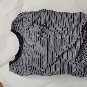 Goodfellow & Co Navy and White Striped Tee XXL